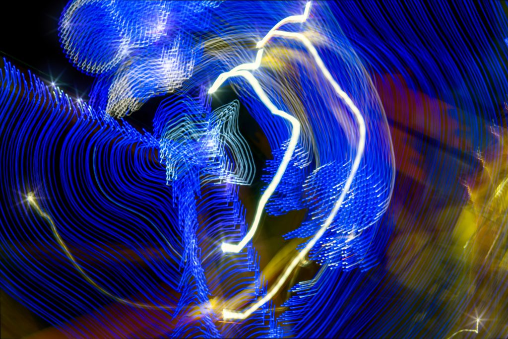 Visual representation of sound waves in motion.